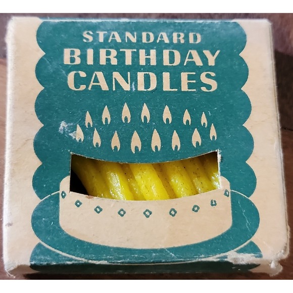 Vintage Standard Oil Company Birthday Candles Yellow Chicago Illinois
